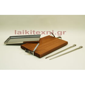 Πιατέλα σερβιρίσματος με σούβλες.Πιατέλες